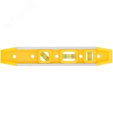 Уровень ''Торпедо'' пластиковый, 3 глазка, магнитный, с алюминиевой рамкой 225 мм