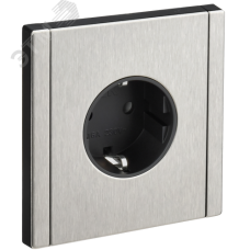 FORTE&PIANO Розетка 1-местная с заземлением без защитных шторок безвинтовое крепление 16А FP714M металл никель IEK