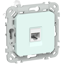 FLITE Розетка компьютерная RJ45 категория 6 UTP РК6-1-0-ФлХЛ холодный лед IEK