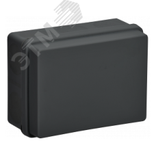 Коробка распаячная двухкомпонентная КМ42441 для открытой проводки безгалогенная (HF) 150х110х70мм IP67 10 вводов черная IEK