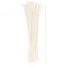 Хомуты нейлоновые, белые для проводов, 50 шт., 250X3