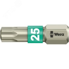 Бита 3867/1 TS TORX нержавеющая сталь хвостовик 1/4 C 6.3 TX 25X25 мм