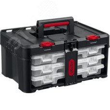 Ящик пластиковый с органайзерами STACKNROLL, 481x332x233 мм, (19'')