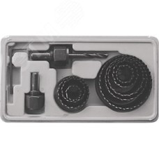 Пилы круговые набор 8 шт (19, 22, 28, 32, 38, 44, 51, 64 мм) в кейсе