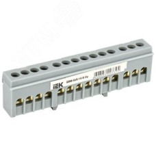 Шина L фаза корпусный изолятор на DIN-рейку ШНИ-6х9-14-К-Ср