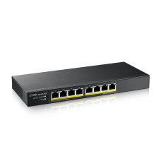 Коммутатор/ Zyxel NebulaFlex GS1915-8EP Hybrid Smart L2 PoE+ Switch, 8xGE PoE+, Silent (No Fan), 60W PoE Budget, Standalone/Cloud Management