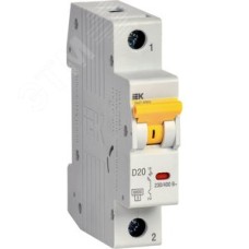 Выключатель автоматический ВА47-60МА без теплового расцепителя 1P 20А 6кА D