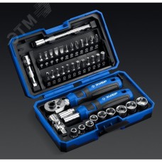 Набор 39шт, Профессионал-39: трещетка, отвертка-битодержатель с насадками