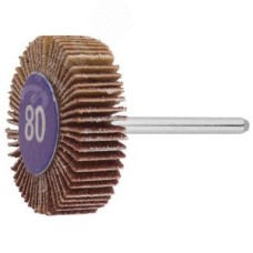 Круг веерный на шпильке, P 80, d 32x10x3,2 мм, L 45мм, 1шт