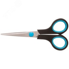 Ножницы бытовые нержавеющие, прорезиненные ручки, толщина лезвия 1.8 мм, 135 мм