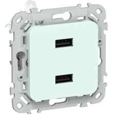 FLITE Розетка USB A+A 3,1А РЮ-2-ФлХЛ холодный лед IEK