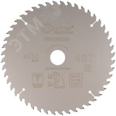 Диск пильный по дереву с тефлоновым покрытием 48Т, Profi plus, 250x1,8/2,6x32/30/25,4/20 мм