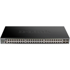 Коммутатор/ DGS-1250-52X,DGS-1250-52X/A1A Smart L2 Switch 48x1000Base-T, 4х10GBase-X SFP+, CLI, RJ45 Console