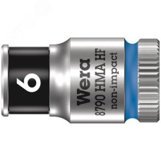 Головка торцевая шестигранная 8790 HMA HF Zyklop DR 1/4 с функцией фиксации крепежа 6X23 мм