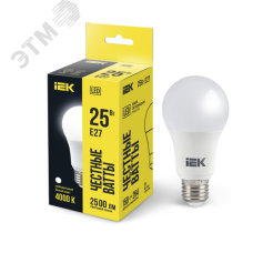 Лампа светодиодная A80 груша 25Вт 230В 4000К E27