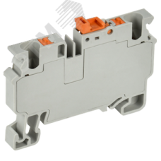 ARMAFIX Клемма пружинная Push-in CP-DT измерительная с ножевым размыкателем 4мм2 серая IEK