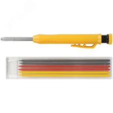 Карандаш строительный автоматический, 6 сменных грифелей