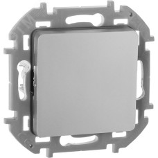 Выключатель 1-клавишный 10АХ безвинтовое крепление алюминий INSPIRIA