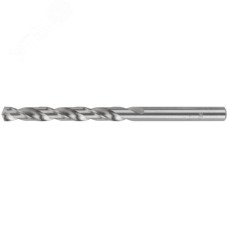 Сверло по металлу HSS шлифованное в блистере, угол заточки 135град, 6,5X101 мм