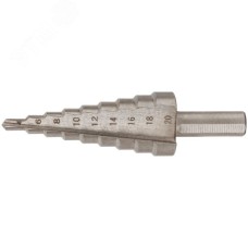 Сверло ступенчатое HSS (Р6М5) по металлу, 9 ступеней, 4-20 мм