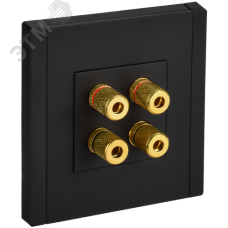 FORTE&PIANO Аудиорозетка 4-местная FP139M металл черный IEK