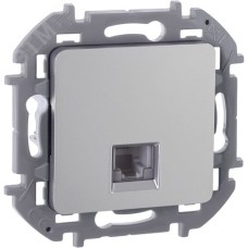 Розетка телефонная RJ11 алюминий INSPIRIA