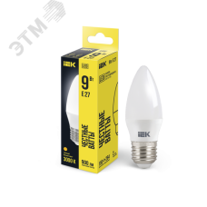 Лампа светодиодная C35 свеча 9Вт 230В 3000К E27