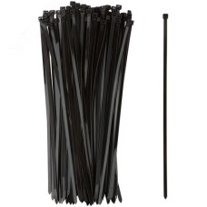 Хомуты нейлоновые для проводов, черные 100 шт.,  7,6х400 мм