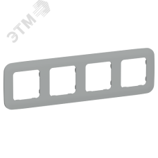 FLITE ARTISTIC Рамка 4-местная РУ-4-А-ФлС серый IEK