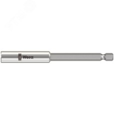 Битодержатель универсальный 899/4/1 S 100 с втулкой из нержавеющей стали стопорным кольцом и магнитом хвостовик шестигранный 1/4 E 6.3 для бит 1/4 С 6.3 100 мм