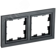 BRITE Рамка 2 поста РУ-2-БрЧ черный
