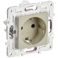 SKANDY Розетка с заземлением без защитных шторок 16А SK-R05B бежевый IEK