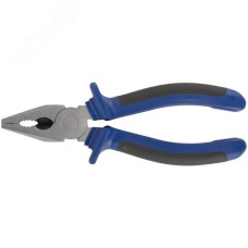 Плоскогубцы комбинированные ''Один'' двухцветные обрезиненные ручки, полированная сталь 180 мм
