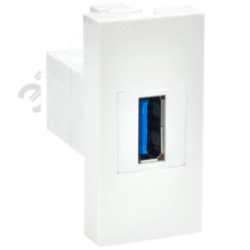 PRIMER РКЮ-10-00-П Розетка USB A 3.0 (1 модуль) белая IEK