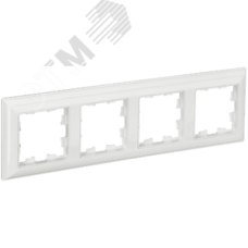 BRITE Рамка 4 поста РУ-4-Бр белый/белый IEK