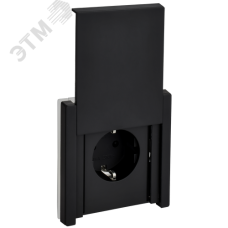 FORTE&PIANO Розетка 1-местная с заземлением с защитными шторками и крышкой безвинтовое крепление 16А IP44 FP119M металл черный IEK