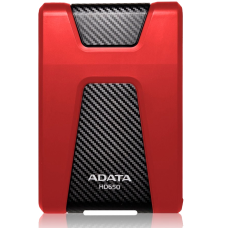Жесткий диск внешний/ Portable HDD 1TB ADATA HD650 (Red), Silicone, USB 3.2 Gen1, 121x81x21mm, 201g /3 года/