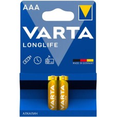 Батарейка AAA/ Батарейка Varta LONGLIFE LR03 AAA BL2 Alkaline 1.5V (4103) (2/20/100) (2 шт.)