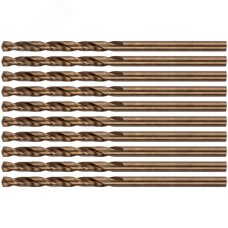 Сверла по металлу HSS с добавкой кобальта 5% Профи 3.3 мм (10 шт)