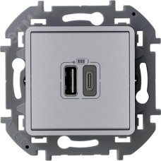 Зарядное устройство USB А+С 3000мА 5Валюминий INSPIRIA