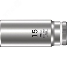 Головка торцевая шестигранная 8790 HMA Deep DR 1/4 глубокая 15X50 мм