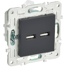 SKANDY Розетка USB A+A 3,1А SK-R15G графит IEK