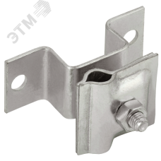 Держатель-зажим соединительный проводника круглого 6-10 мм опорный L 30-40 мм нержавеющая сталь