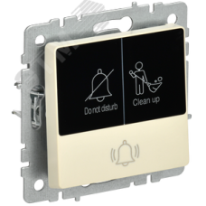 BRITE Кнопка звонка с индикацией для отелей 10А ВС10-1-9-БрКр бежевый IEK