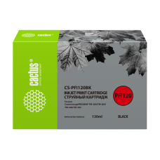 -/ Картридж струйный Cactus CS-PFI120BK черный (130мл) для Canon imagePROGRAF TM-200/TM-205/TM-300/TM-3