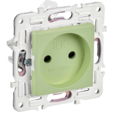 SKANDY Розетка без заземления с защитными шторками 10А SK-R01G мятный IEK