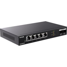 Коммутатор/ Tenda TEM2007X Коммутатор неуправляемый, 7 портов, RJ-45 5х2,5 Гбит/с, SFP+ 2х10 Гбит/с, настольный, металлический корпус