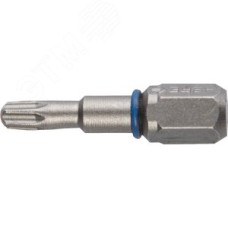 Биты ''ЭКСПЕРТ'' торсионные кованые, обточенные, хромомолибденовая сталь, тип хвостовика C 1/4'', T25, 25мм, 2шт