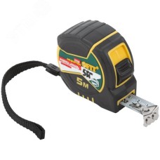 Рулетка ""Гранд"", калибр.лента, нейлон.покр., магн.крючок, двойной стопор, прорезин.корпус  5 м х 19 мм