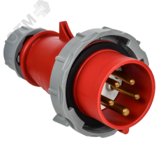 Вилка переносная с ф/и ССИ-0152ф 16А-6ч 380В 3P+PE+N IP67 IEK